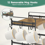 EsLuker.ly Coffee Mug Cup Holder Tree Bar Station Organizer, 2 Tier - Image 5