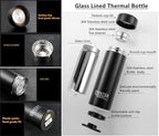 Glass Liner Vacuum Flask Stainless Steel Water Bottle Insulated Travel Coffee Mug,11oz,9oz Available(11oz, Stainless Steel) - Image 6