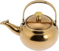 MaGiLL Tea Kettle Stainless Steel Tea Kettle Stovetop Teapot Classic Hot Water Boiling Kettle with Handle Vintage Gas Cooker Kettle Coffee Pot Golden Stove Top Whistling Tea Kettle by Unknown