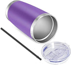 VEGOND 20oz Tumbler with Lid and Straw Stainless Steel Tumbler Cup Bulk Vacuum Insulated Double Wall Travel Coffee Mug Powder Coated Coffee Cup, Purple, 12 Pack - Image 6