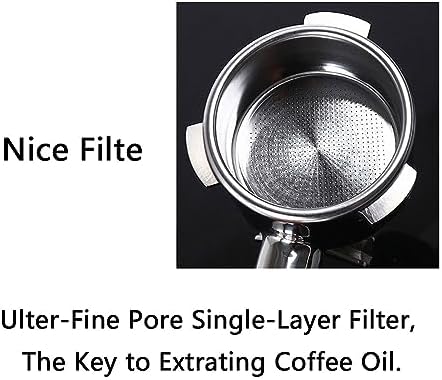 54mm Bottomless Coffee Portafilter, Reusable Double Spout Coffee Portafilter Filter Replacement Three Ear Handle for 870 880 Coffee Machine (Type A) - Image 6