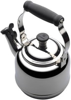 Le Creuset Demi Tea Kettle, 1.25 qt., Stainless Steel/Black Knob - Image 2