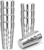 Stainless Steel Drinking Glasses, 19 oz Insulated Tumbler, 8 Pack Double Wall Unbreakable Stackable Water Tumblers Premium Insulated Metal Cup for Travel Camping Home Outdoor Gifts by Offiper