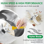 2000g Commercial Grain Grinder - 3000W Heavy-Duty Electric Mill for Coffee, Spices, Nuts & Grains | 32000 RPM | Industrial Stainless Steel | 5 Blades System | for Home & Restaurant Use - Image 4