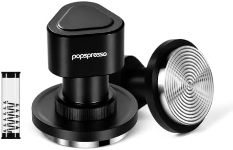 49mm Espresso Tamper, Impact Design Coffee Tamper with Sound Feedback, 3 Spring Loaded Coffee Tamper with Interchangeable 15lb/30lb Springs for 49mm Portafilter Baskets by POPSPRESSOCOFFFEEINC