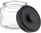 Anchor Hocking Montana Glass Jars with Fresh Sealed Lids, Black Metal, 48 oz (Set of 4) - - Image 3