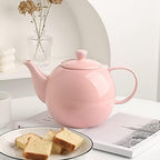 Sweejar Ceramic Tea Pots,40OZ Porcelain Teapot with Infuser(Pink) - Image 3