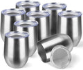 StarSpeed 12oz/8 Pack Insulated Wine Tumbler with Lid,Silver by StarSpeed