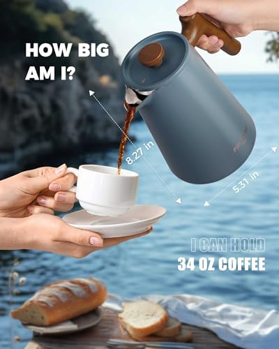 POLIVIAR French Press Coffee Maker, 34 oz - Image 6