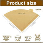 50/100pcs V01/V02 Coffee Filter Bag Foldable Cone-shaped Paper For Pour Over Drip(V01(for 1-2 people),100pcs) - Image 2