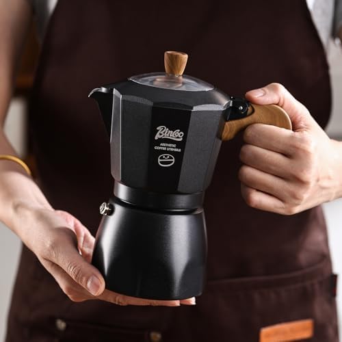 Bincoo Stovetop Espresso Maker, 4 Cups Moka Pot,Aluminum Espresso Coffee Pot Coffee Maker for Camping Travel - Image 2