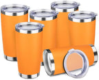 StarSpeed 6 Pack 20oz Stainless Steel Travel Coffee Tumbler,Orange by StarSpeed