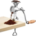 304 Stainless Steel Manual Coffee Grinder, Hand Crank Powder Mill with Cone Grinding Head, Spring Adjustment, Table Clamp, for Dry Grains, Spices, Seasonings, 5.1 x 2.9 x 10.6 in by Unknown