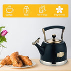 Tea Kettle Stainless Steel Teapot, Stainless Steel Teakettle for Stove Top with Heat Proof Ergonomic Handle 3.0 Quart - Image 5