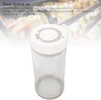 Aramox Electric Vacuum Canister, Sealed Glass Jar for Tea Coffee Beans Nuts Food Storage, with Built in 500mAh Battery, for Home Kitchen Organizer (1350ml) - Image 2