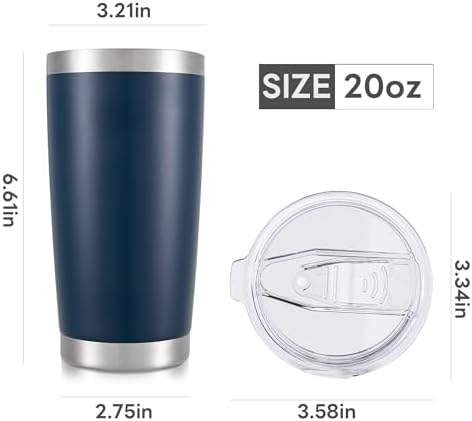20 oz Tumbler with Lid Stainless Steel Insulated Tumblers Bulk Cups Mug - Image 7