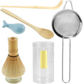 6Pcs Matcha Whisk Set Bamboo Natural Wood Matcha Whisks Kit Elegant Tea Set Includes Scoop Spoon Bowl with Mouth Holder Scoop Sifter Practical Kit for Beginners Tea Making Accessory Home Easy to Clean by Unknown