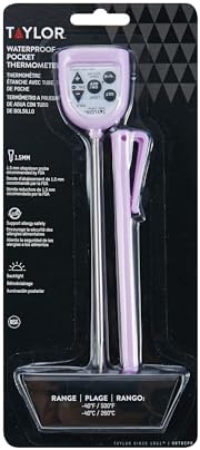 Taylor Precision Products - 9878EPR Allergen Waterproof Digital Pocket Thermometer, Purple - Image 3