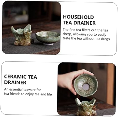 Healifty Bamboo Tea Drainer Japanese Style Tea Strainer Fine Mesh Tea Filter Strainer for Loose Tea Tea Ceremony Accessory Stylish - Image 4
