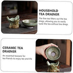 Healifty Bamboo Tea Drainer Japanese Style Tea Strainer Fine Mesh Tea Filter Strainer for Loose Tea Tea Ceremony Accessory Stylish - Image 4