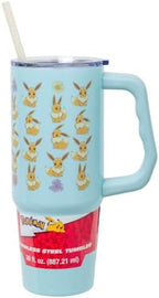 Silver Buffalo Pokémon Flower Cafe Eevee, Stainless Steel Tumbler, 30oz by SilverBuffalo