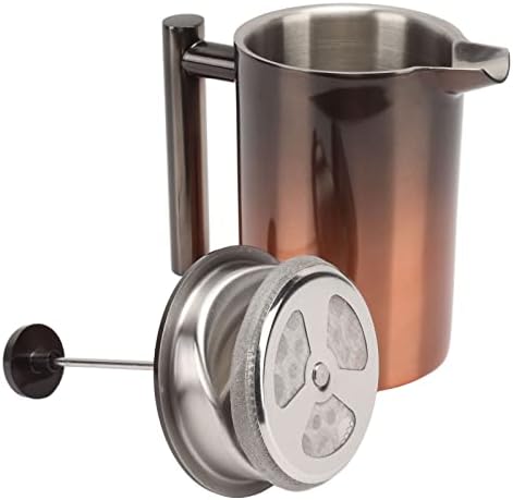 Cyrank French Press Coffee Maker, Double Walled Stainless Steel French Press Coffee Pot Gradient Color Design Metal Insulation Coffee Press for Home Outdoor Camping Travel(800ml) - Image 6