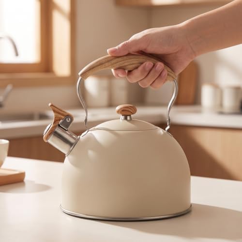 Tea Kettle with Whistling Spout Effortless Pouring Tea Kettle with Whistle Food Grade for Homeowners, Kitchen, Camping, Array, color to 3, 2.5L - Image 5