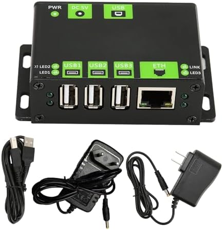 Gavigain Managed USB Switch/Hub Multifunctional Full Metal Case, High-Speed Data Transfer 3 Way USB 100M Network Port Expansion Hub Adapter for PC, Laptop, Keyboard, Mouse, External Hard Drive(US) - Image 7
