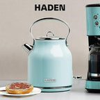 Haden Heritage 1.7 Liter Stainless Steel Retro Electric Tea Kettle with Auto Shutoff and Dry Boil Protection, Light Turquoise - Image 6