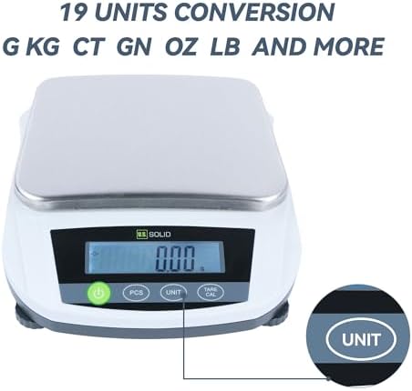 U.S. Solid Digital Lab Scale 5000g x 0.01g Precision Analytical Balance Kitchen Jewelry Scientific Weighing - LCD Display - Image 5