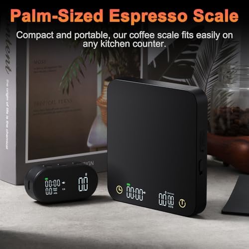 Asixxsix Coffee Scale with Timer, Separate Magnetic Display Espresso Scale, 3kg / 0.1g Accurate Scale Type C Rechargeable, Portable Digital Kitchen (With Wireless Display Screen) - Image 7