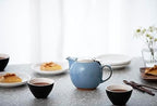 Zero Japan Bee House Round Teapot - Ceramic Teapot with Removable Lid & Stainless Steel Infuser for Loose Tea - Tea Pot for Two - Hydrangea Blue (24 oz) - Image 2