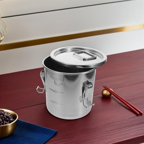 Abaodam 6l Stainless Steel Airtight Food Canister with Locking Clamp Lid - Image 6