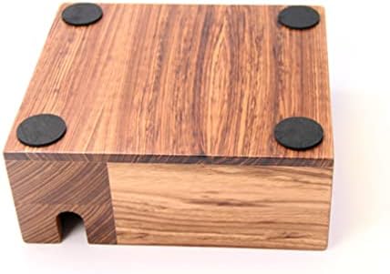 Espresso Tamping Station Coffee Filter Tamper Holder Espresso Knock Box Wooden Base Coffee Dump Bin Great Alternative for Barista Espresso Tamping Mat, for 58Mm Portafilters - Image 4