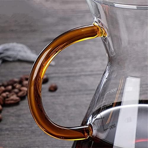 HASMI Coffee Kettle 600ML Coffee Kettle Pour Over Coffee Maker Drip Glass Coffee Pot with Filter Hand Percolator Coffee Tea Filter Container Coffee Maker (Color : Gold) - Image 4