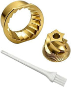 Grinder Conical Burr Replacement Set Fits for Breville BES995/BES980XL/BES990/BES880/BES881/BES878 Espresso Machines (Titanium Coated, golden) by Unknown