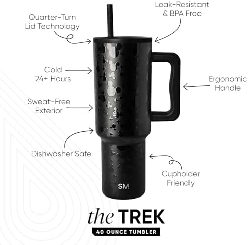 Simple Modern Disney 40 oz Tumbler with Handle and Straw Lid | Insulated Reusable Stainless Steel Water Bottle Travel Mug | Gifts for Women Men Him Her | Trek Collection | 40oz | Iconic Mickey - Image 2