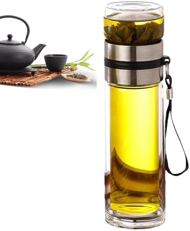 Tea and Water Separation Cup - Water Bottle with Tea Separation Double Wall Glass Water BottleTea Infuser Bottle with Strainer,Water Separation Tea Bottle for Men,Loose Tea by Unknown