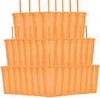 Suertestarry Tumbler with Straw and Lid,Water Bottle Iced Coffee Travel Mug Cup,Reusable Plastic Cups,Perfect for Parties,Birthdays… (Orange, 36 pack) by Suertestarry