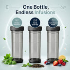 VIVA Recharge Tea Tumbler with Infuser, Travel Bottle, 16 oz – Gray - Image 2
