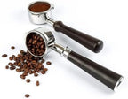 54mm 3-ear Naked Portafilter With BasketStainless Steel Bottomless Coffee Handle(A red wood,Only handle) - Image 5