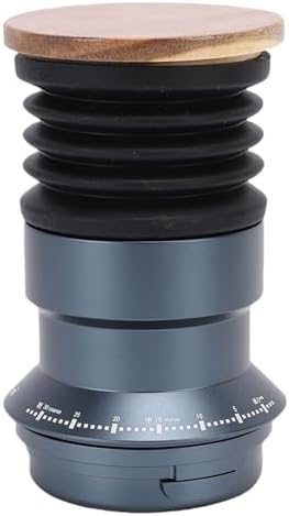 Coffee Grinder Single Dose with Silicone Bellow Blower for Effortless Coffee Grinding and Cleaning - Aluminum Alloy and Wood - 9.4x14cm - Image 3