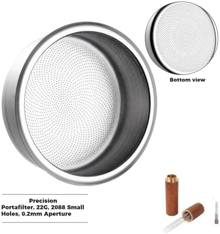 Coffee Filter Basket 18-22g Espresso Machine Dripper Portafilter Coffee Maker Strainer Cafe Puck Screen Stainless Steel(22g) - Image 2