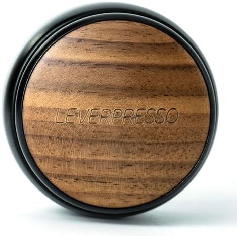 Spring Espresso Tamper 51mm (51.0mm OD), Twist-Top Adjustable Spring Tension, CNC Machined, Walnut Handle, Anodized Aluminum Body, 304 Stainless Steel Flat Base by HUGH