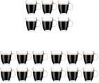 Bodum Bistro Coffee Mug Single-Wall Tempered Glass, 6 Count, Clear, 10.1 Ounces (Pack of 3) by Bodum