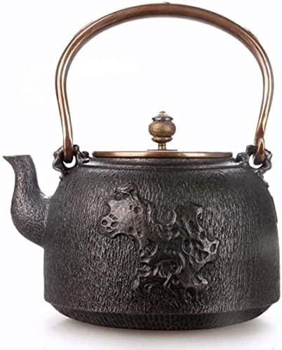 KYUSAR Japanese Cast Iron Teapot Chinese Teapot 1.8L Cast Iron Tea Pots Teapot Craft Old Iron Pot Manual Iron Inside and Outside No Coating Tetsubin Tea Pot - Image 6