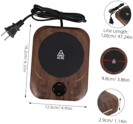 Electric Mug Warmer with Smart Temperature Control and 4 Heat Settings, Oversized Heating Panel and Colorful Ambience Light, Cord, for Coffee and Tea at Home or Desk - Image 2