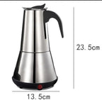 300ML Electric Moka Coffee Pot American plug Plug 6 Cups Stainless Steel Thickening Espresso Coffee Maker Italian Cuban Classic Coffee Pot - Image 7