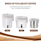 60PCS Commercial Cold Brew Coffee Bags with Drawstring, 20" X 20" Disposable Coffee Filters for 5 Gallon Buckets and Commercial Model Cold Brew Coffee Makers - Image 3