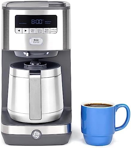 GE 10-Cup Programmable Drip Coffee Maker with Thermal Carafe by Unknown